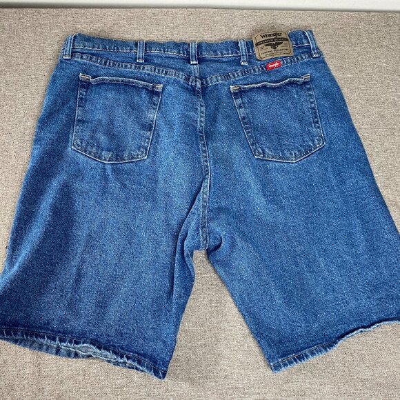 Wrangler Bermuda Denim Jean Shorts Men's 40 High Rise Blue Casual - Picture 6 of 15